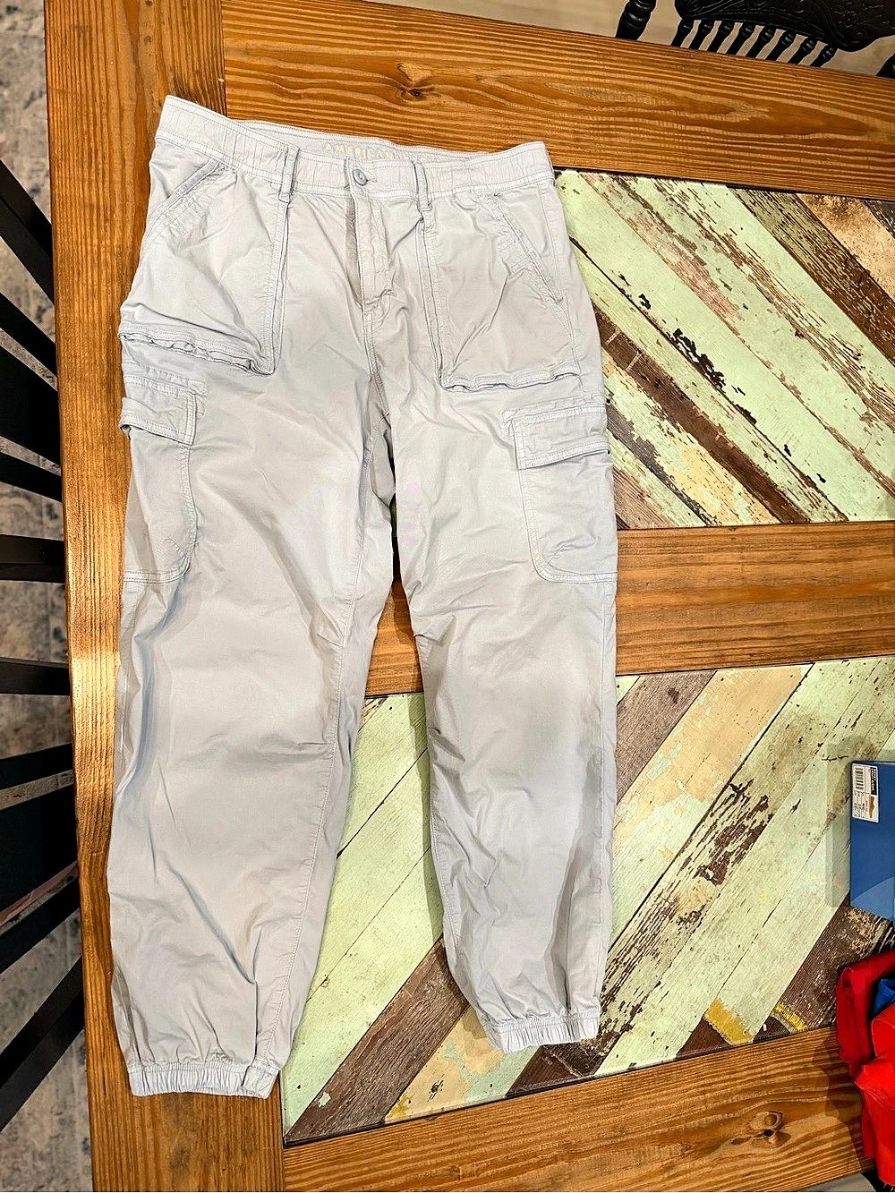 American Eagle Baggy Jogger Cargo Pants Gray Waist 10